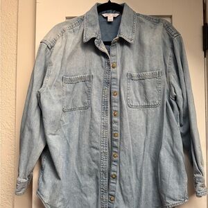 Old Navy Light Blue Denim Shirt